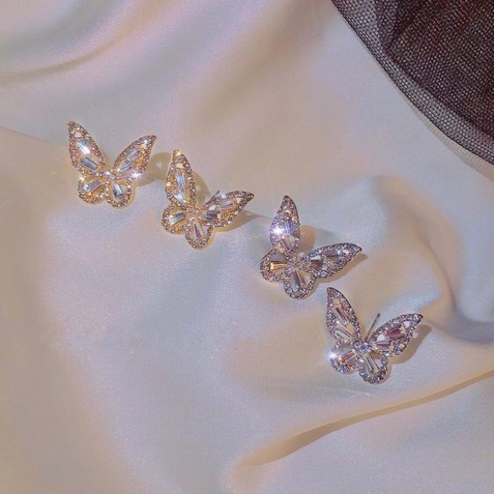 Gold Butterfly Studs